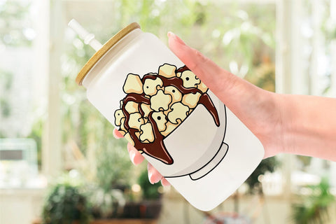 Glass Can Chocolate Popcorn Sublimation artnoy 