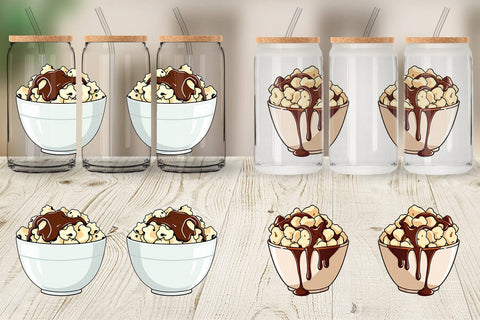 Glass Can Chocolate Popcorn Sublimation artnoy 