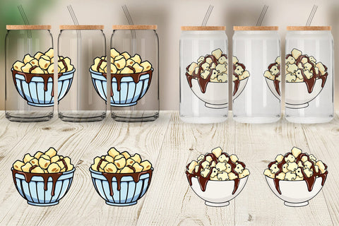 Glass Can Chocolate Popcorn Sublimation artnoy 
