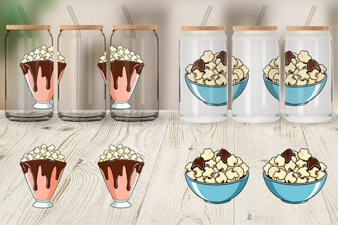 Glass Can Chocolate Popcorn Sublimation artnoy 