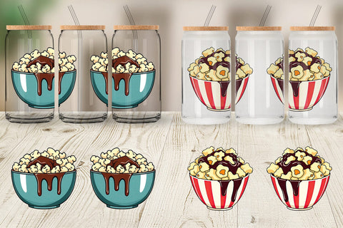 Glass Can Chocolate Popcorn Sublimation artnoy 