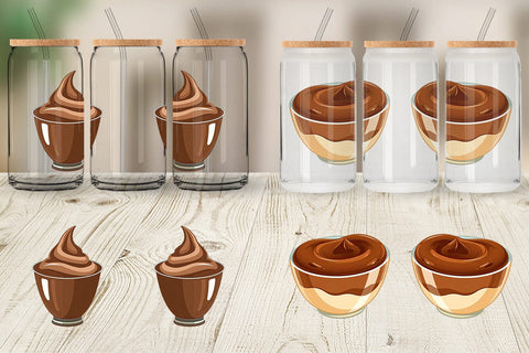 Glass Can Chocolate Pudding Sublimation artnoy 