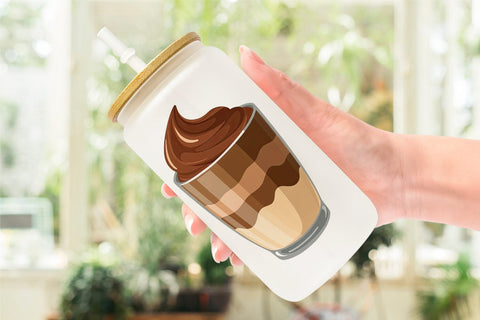 Glass Can Chocolate Pudding Sublimation artnoy 