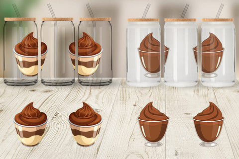 Glass Can Chocolate Pudding Sublimation artnoy 