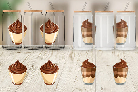 Glass Can Chocolate Pudding Sublimation artnoy 