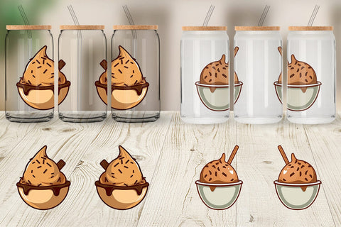 Glass Can Chocolate Scoop Sublimation artnoy 