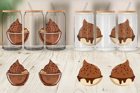 Glass Can Chocolate Scoop Sublimation artnoy 