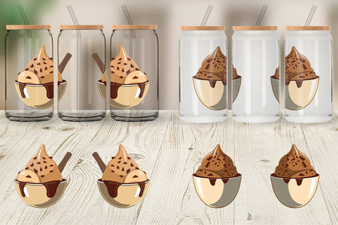 Glass Can Chocolate Scoop Sublimation artnoy 