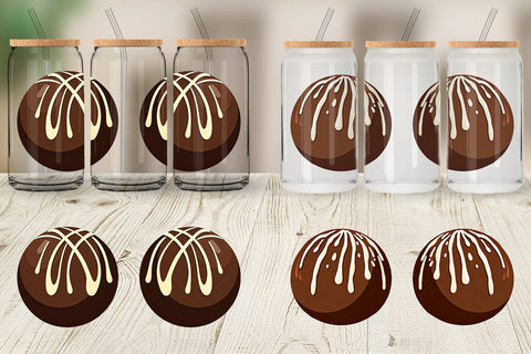 Glass Can Chocolate Truffle Sublimation artnoy 