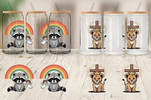 Glass Can Christian Vintage Sublimation artnoy 