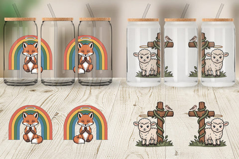 Glass Can Christian Vintage Sublimation artnoy 