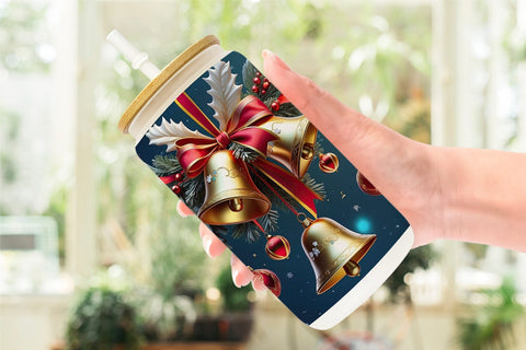 Glass Can Christmas Bells Sublimation artnoy 
