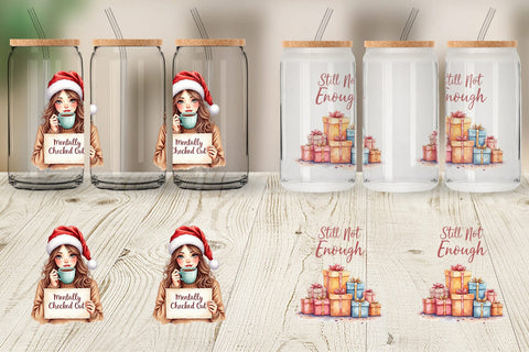 Glass Can Christmas Burnout Sublimation artnoy 