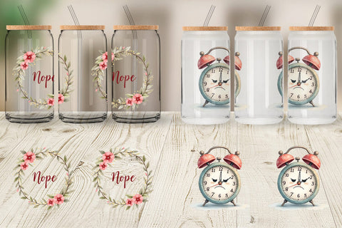 Glass Can Christmas Burnout Sublimation artnoy 