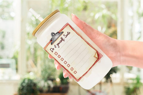 Glass Can Christmas Burnout Sublimation artnoy 