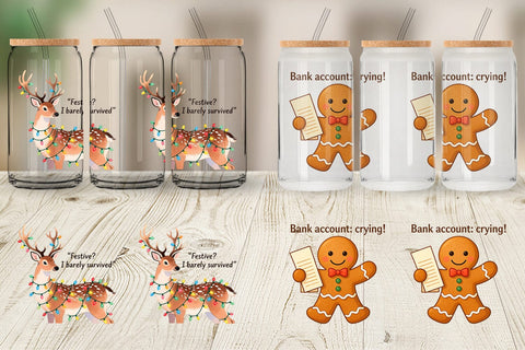 Glass Can Christmas Burnout Vibes Sublimation artnoy 