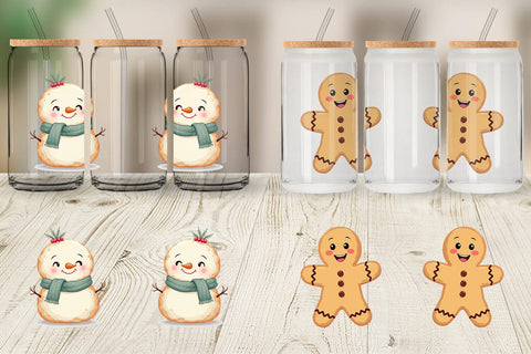 Glass Can Christmas Cookies Sublimation artnoy 