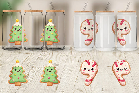 Glass Can Christmas Cookies Sublimation artnoy 