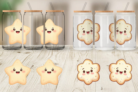 Glass Can Christmas Cookies Sublimation artnoy 