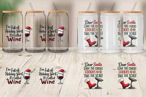 Glass Can Christmas Diet Dropout Quotes Sublimation artnoy 