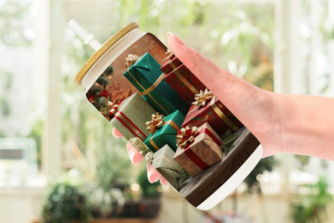 Glass Can Christmas Gift Sublimation artnoy 
