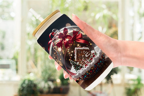 Glass Can Christmas Glass Ball Sublimation artnoy 