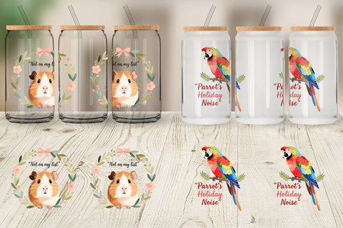 Glass Can Christmas Pet Sarcasm Sublimation artnoy 