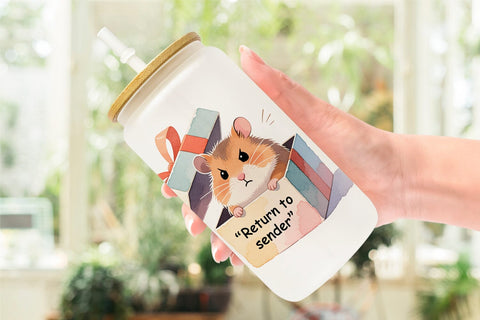 Glass Can Christmas Pet Sarcasm Sublimation artnoy 