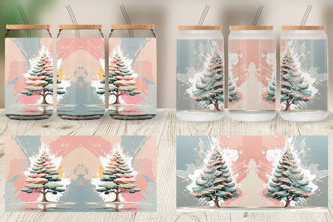 Glass Can Christmas Tree Sublimation artnoy 