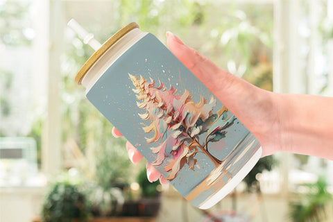 Glass Can Christmas Tree Sublimation artnoy 
