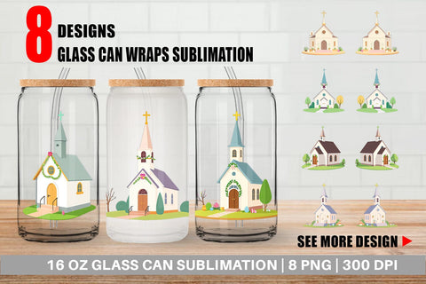 Glass Can Church Sublimation artnoy 