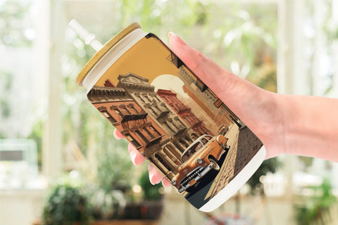 Glass Can Classic Car Sublimation artnoy 