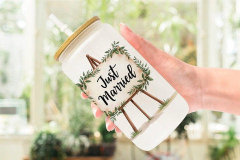Glass Can Classic Wedding Cakes and Celebrations Sublimation artnoy 