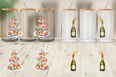 Glass Can Classic Wedding Cakes and Celebrations Sublimation artnoy 
