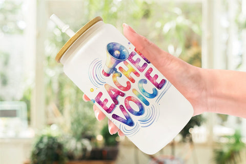 Glass Can Classroom Chaos Quotes Sublimation artnoy 