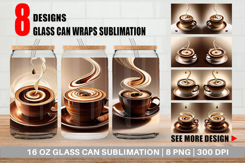 Glass Can Coffee Cup Sublimation artnoy 
