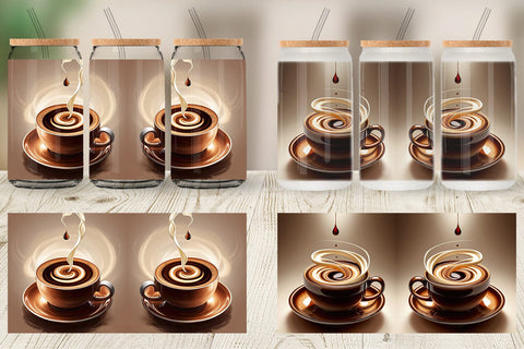 Glass Can Coffee Cup Sublimation artnoy 
