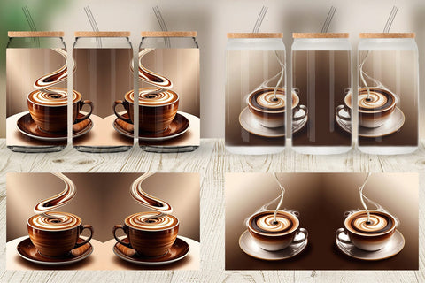 Glass Can Coffee Cup Sublimation artnoy 