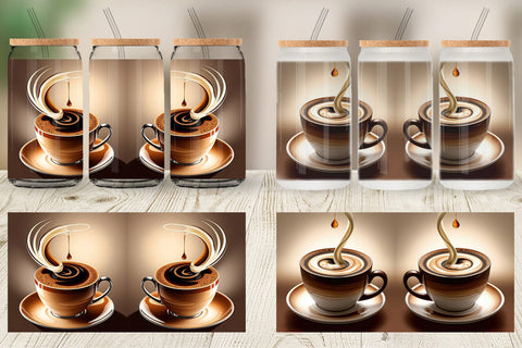 Glass Can Coffee Cup Sublimation artnoy 