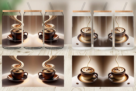 Glass Can Coffee Cup Sublimation artnoy 