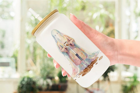Glass Can Coffee Lover Mom Ghost Sublimation artnoy 