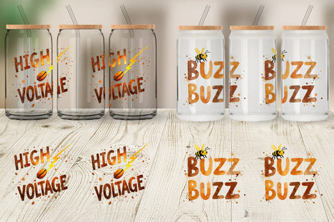 Glass Can Coffee Skull Humor Sarcastic Quotes Sublimation artnoy 