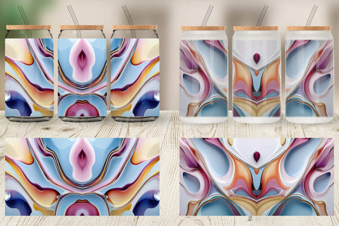 Glass Can Colorful Liquid Sublimation artnoy 