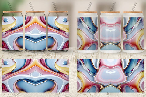 Glass Can Colorful Liquid Sublimation artnoy 