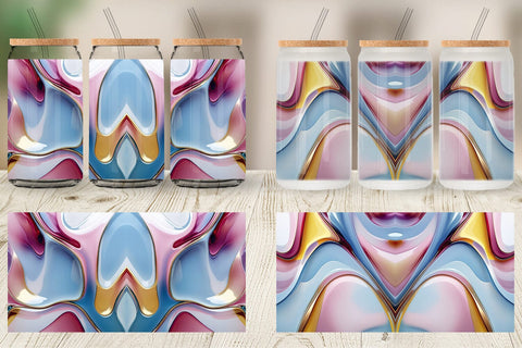 Glass Can Colorful Liquid Sublimation artnoy 