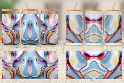 Glass Can Colorful Liquid Sublimation artnoy 