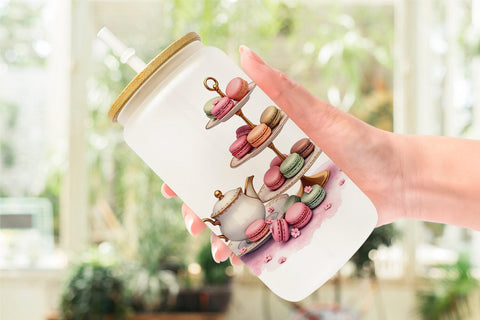 Glass Can Coquette Teacups Sublimation artnoy 