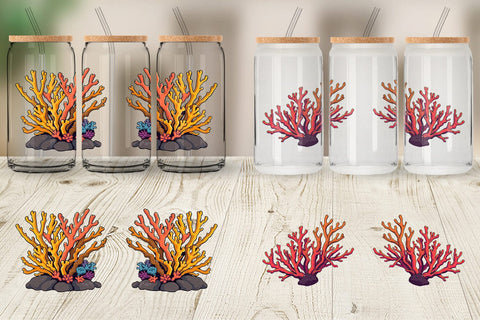 Glass Can Coral Reef Sublimation artnoy 