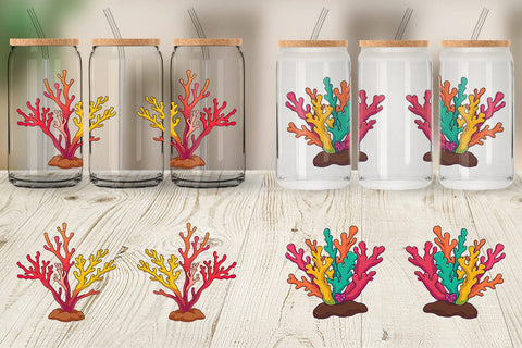 Glass Can Coral Reef Sublimation artnoy 