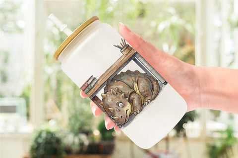 Glass Can Corporate Burnout Dino Sublimation artnoy 